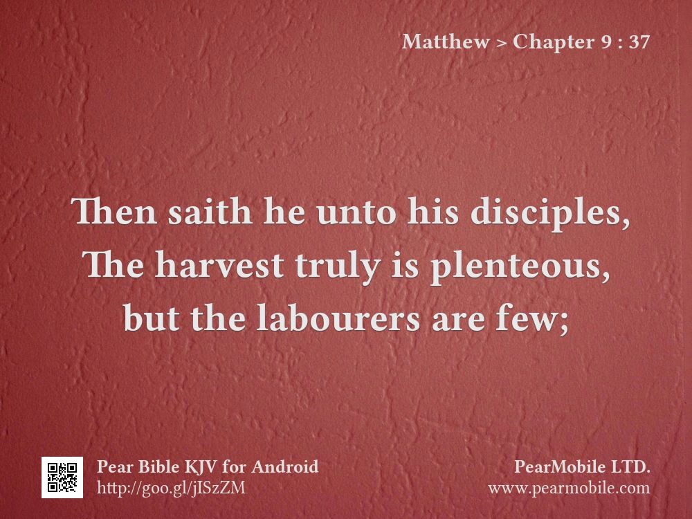 Matthew, Chapter 9:37